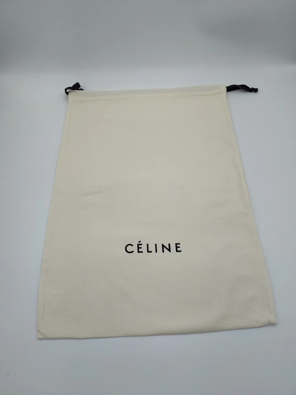 CÉLINE Dust Bag 22x16 Cream Drawstring Storage Shoe Travel Organizer Pouch EUC